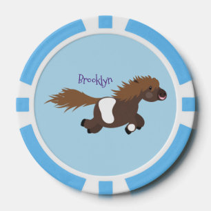 Fichas De Póquer Ilustracion de personalizado del pony de Shetland