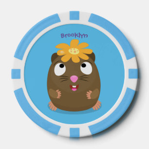 Fichas De Póquer Ilustracion de personalizado feliz de conejillo de