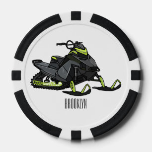 Fichas De Póquer Ilustracion de personalizado para motos de nieve