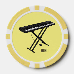 Fichas De Póquer Ilustracion de piano personalizado de teclado