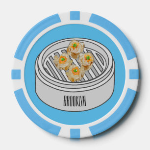 Fichas De Póquer Ilustracion de Shumai dim sum personalizado