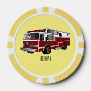 Fichas De Póquer Ilustracion del personalizado del motor de fuego
