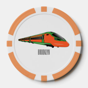 Fichas De Póquer Ilustracion del personalizado del tren de bala
