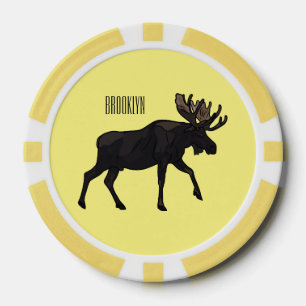 Fichas De Póquer Ilustracion Moose personalizado