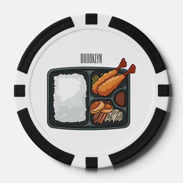 Fichas De Póquer Ilustracion personalizado Bento (Anverso)