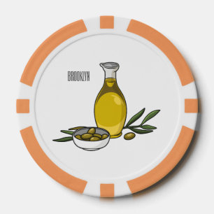 Fichas De Póquer Ilustracion personalizado de aceite de oliva