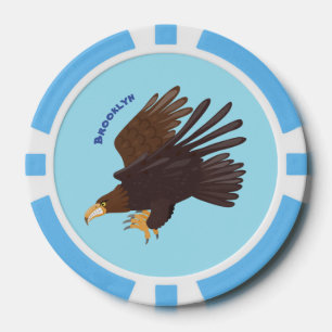 Fichas De Póquer Ilustracion personalizado de águila dorada diverti