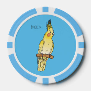 Fichas De Póquer Ilustracion personalizado de aves de Cockatiel