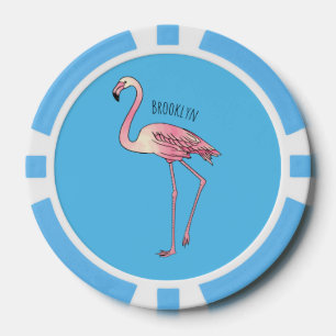 Fichas De Póquer Ilustracion personalizado de aves de Flamingo
