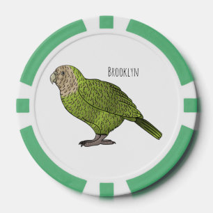 Fichas De Póquer Ilustracion personalizado de aves Kakapo