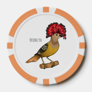 Fichas De Póquer Ilustracion personalizado de aves Royal flycatcher