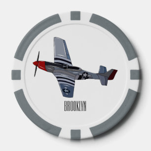 Fichas De Póquer Ilustracion personalizado de bombarderos