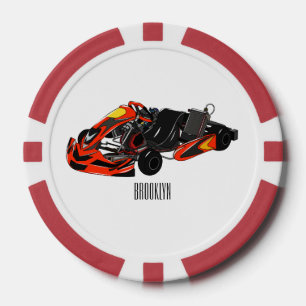 Fichas De Póquer Ilustracion personalizado de carreras de Kart
