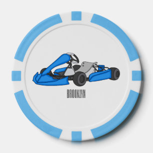 Fichas De Póquer Ilustracion personalizado de carreras de Kart