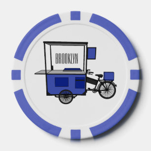 Fichas De Póquer Ilustracion personalizado de carrito de alimentos