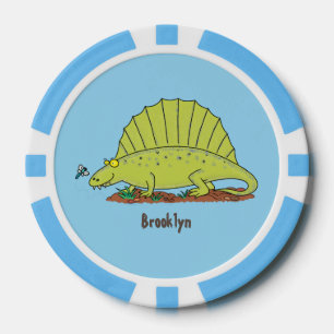 Fichas De Póquer Ilustracion personalizado de dimetrodon verde lind