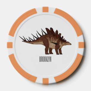 Fichas De Póquer Ilustracion personalizado de Kentrosaurus