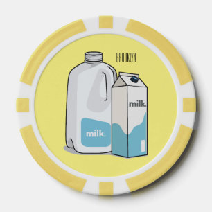 Fichas De Póquer Ilustracion personalizado de leche
