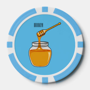 Fichas De Póquer Ilustracion personalizado de miel