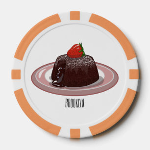 Fichas De Póquer Ilustracion personalizado de pastelitos de lava de