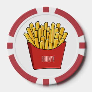 Fichas De Póquer Ilustracion personalizado de patatas fritas