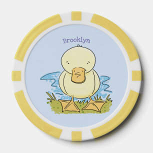 Fichas De Póquer Ilustracion personalizado de pato amarillo