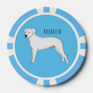 Fichas De Póquer Ilustracion personalizado de perro argentino Dogo