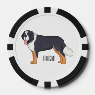 Fichas De Póquer Ilustracion personalizado de perro de montaña de B