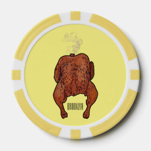 Fichas De Póquer Ilustracion personalizado de pollo asado