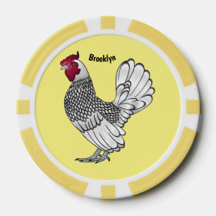 Fichas De Póquer Ilustracion personalizado de pollo de Sebright