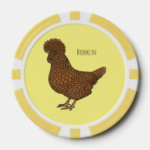 Fichas De Póquer Ilustracion personalizado de pollo polaco Chamois