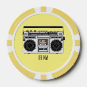 Fichas De Póquer Ilustracion personalizado de radio