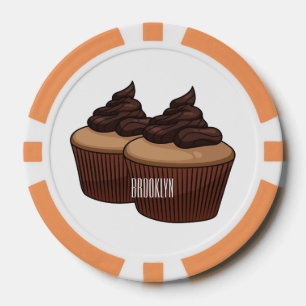 Fichas De Póquer Ilustracion personalizado de tarta