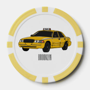 Fichas De Póquer Ilustracion personalizado de taxi