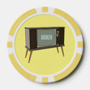 Fichas De Póquer Ilustracion personalizado de televisión