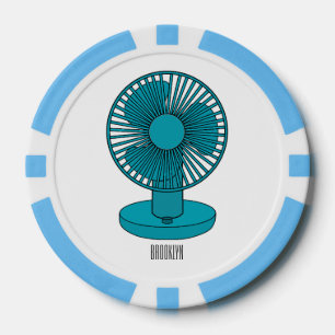 Fichas De Póquer Ilustracion personalizado de ventilador
