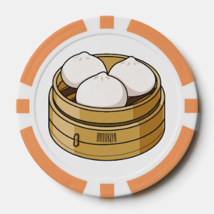 Fichas De Póquer Ilustracion personalizado Dim sum