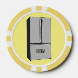 Fichas De Póquer Ilustracion personalizado frigorífico de puerta fr