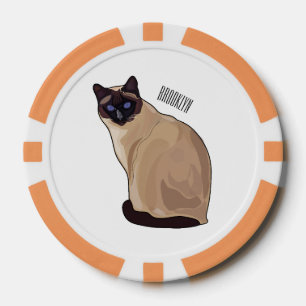 Fichas De Póquer Ilustracion personalizado siamés