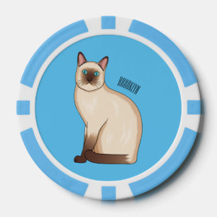 Fichas De Póquer Ilustracion personalizado siamés