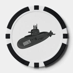 Fichas De Póquer Ilustracion personalizado submarino