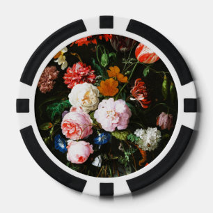 Fichas De Póquer Impresión de Arte Botánico Floral Oscuro Malhumora