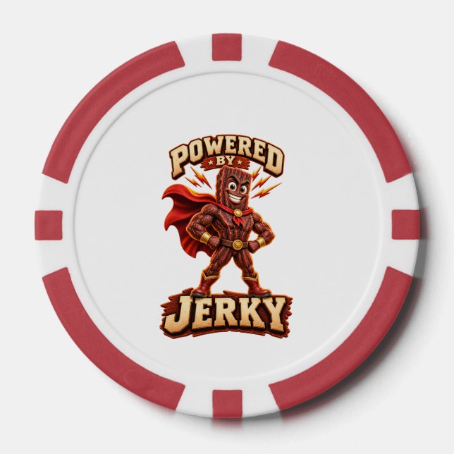 Fichas De Póquer Impulsado por Jerky Superhero (Anverso)