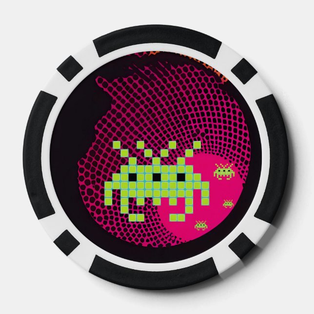 Fichas De Póquer Invading Space Kings (Reverso )