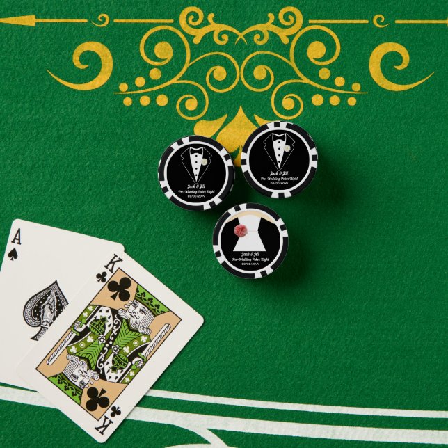Fichas De Póquer Jack & Jill Poker Night Party Tuxedo White Dress (Mesa de póquer (pila))