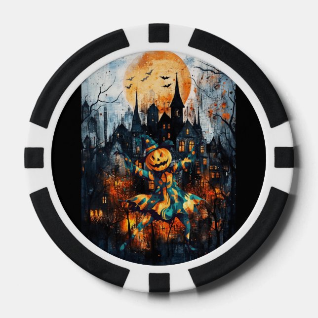 FICHAS DE PÓQUER JACK LANTERN NO PUEDE ESPERAR A HALLOWEEN (Anverso)