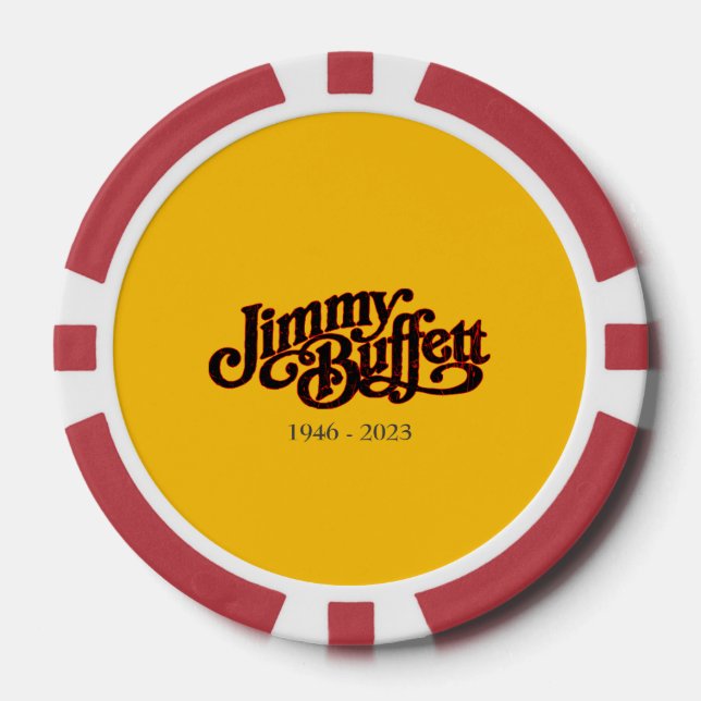Fichas De Póquer jimmy buffett margarita Island escapism (Anverso)