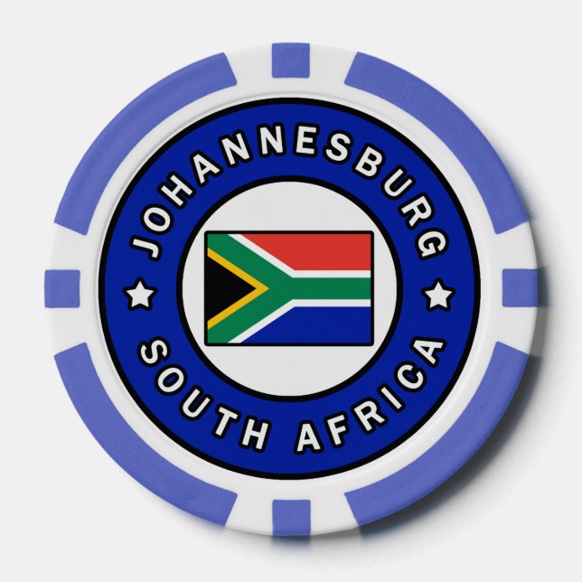 Fichas De Póquer Johannesburgo Sudáfrica (Anverso)