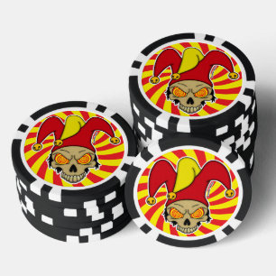 Fichas De Póquer Joker Rojo Remolino Ojos Tornillo Gráficos
