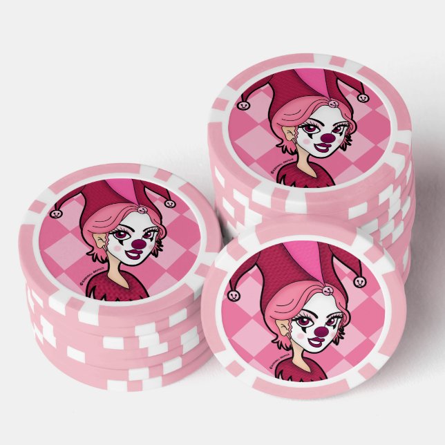 Fichas De Póquer Joker Rosa (Pila)
